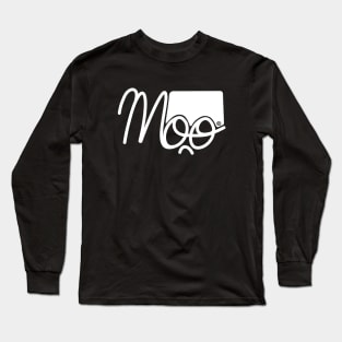 Moo1 withe Long Sleeve T-Shirt